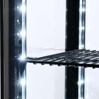 Preview: Kühlvitrine Kuchenvitrine 2-fach / 56 Liter "schwarz"