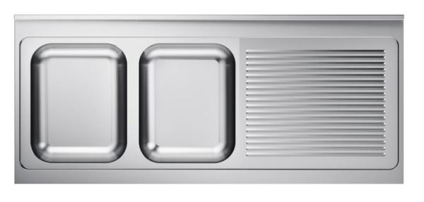 600 SPÜLTISCHPLATTE 2 LINKS 2000