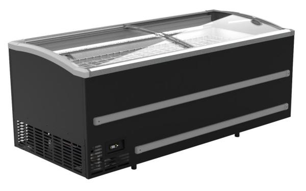 SUPERMARKT TIEFKÜHLTRUHE SCHWARZ 2125  AUTOMATISCHE ABTAUUNG