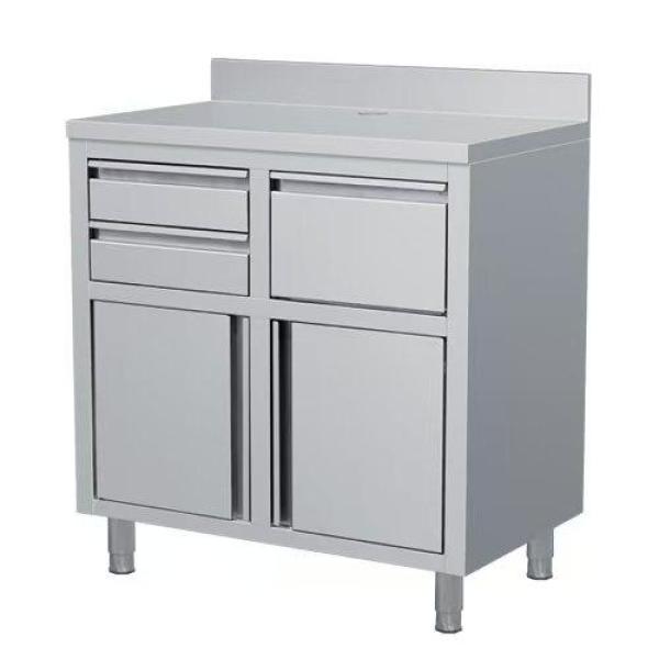 EDELSTAHL KAFFEE ARBEITSTISCH 1000X600X1150