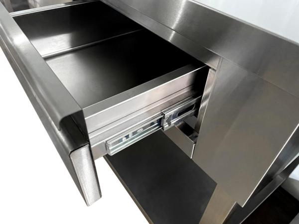 EDELSTAHL KAFFEE ARBEITSTISCH 1250X600X1150