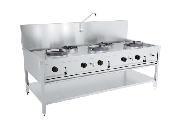 GAS WOKTISCH 3X17KW + 2X9KW