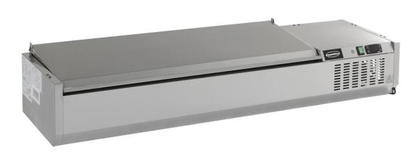 AUFSATZVITRINE EDELSTAHL DECKEL 1/3 GN x 5