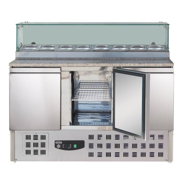 PIZZATISCH MIT GLAS 3 TÜREN
