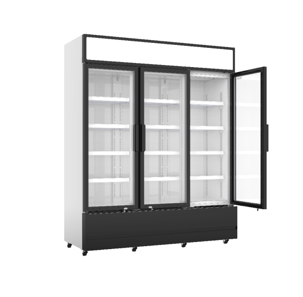 KÜHLSCHRANK 3 GLASTÜREN FCU-1200