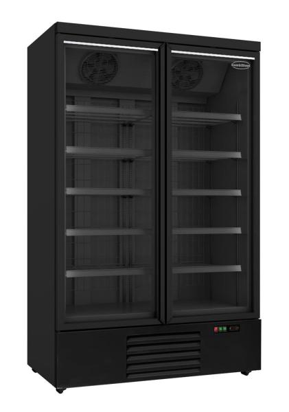 TIEFKÜHLSCHRANK 2 GLASTÜREN SCHWARZ JDE-1000F BL  **Achtung, es liegt ein erhöhter Einschatlstrom vor, sodass ein Leitungsschutzschalter mit C-Charakteristik erforderlich ist.**