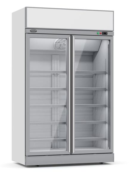 KÜHLSCHRANK 2 GLASTÜREN INS-1000R