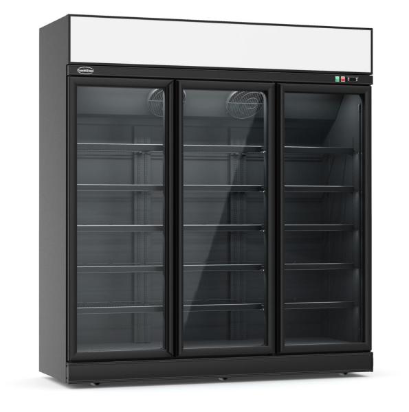 KÜHLSCHRANK 3 GLASTÜREN SCHWARZ INS-1530R BL