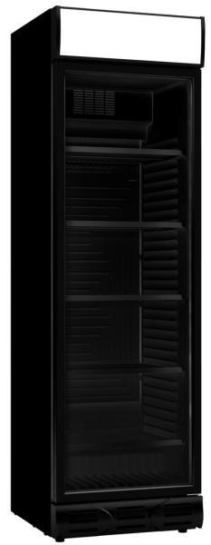 KÜHLSCHRANK 1 GLASTÜR SCHWARZ