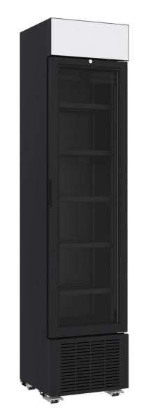 KÜHLSCHRANK 1 GLASTÜR SCHWARZ 232L *TRANSPORT AUF ANFRAGE*