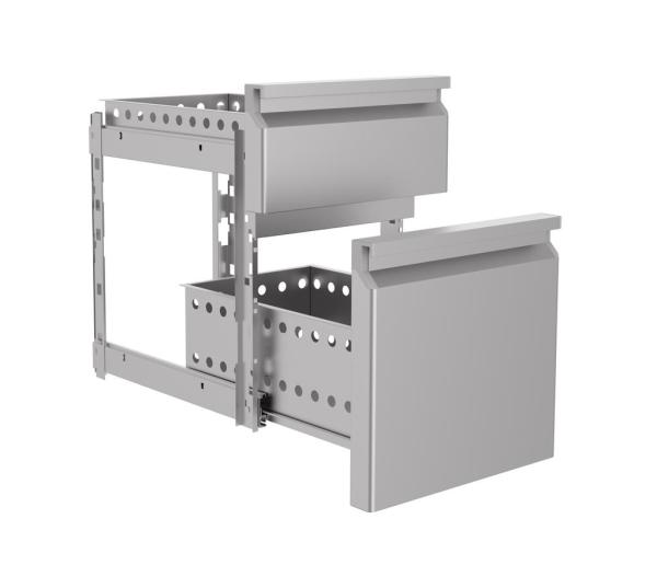 SCHUBLADENBLOCK 2/3 STANDARD  Combisteel gibt keine Garantie auf den Einbau eines Schubladenelements