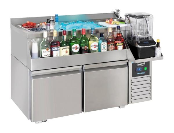 KÜHLTISCH 2 TÜREN MIT COCKTAIL-BAR-STATION