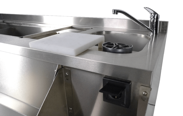 KÜHLTISCH 2 TÜREN MIT COCKTAIL-BAR-STATION