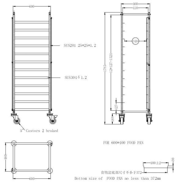 ABRÄUMWAGEN DEMONTABEL EN 600x400