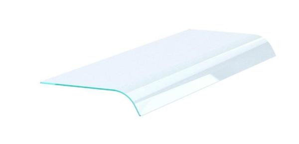 AUFSATZBORD MIT EINSEITIG ABGERUNDET GLAS 4/1