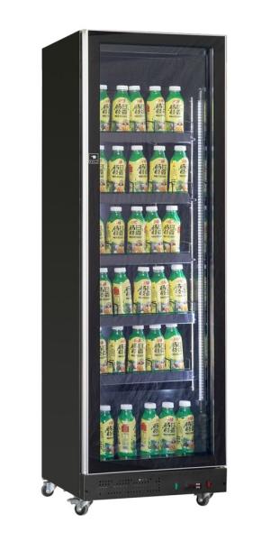 KÜHLSCHRANK 1 GLASTÜR SCHWARZ