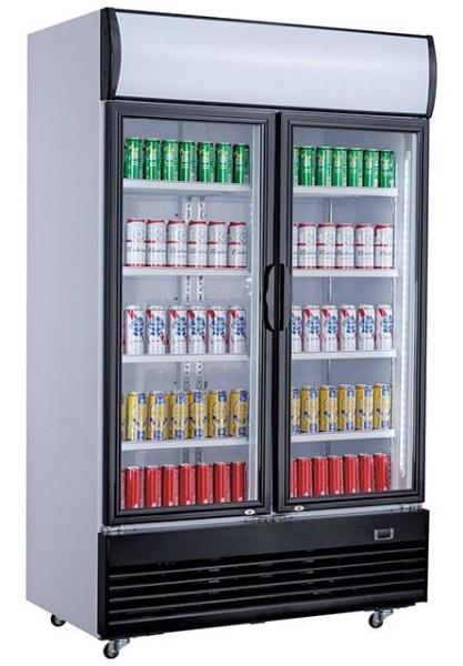 KÜHLSCHRANK 2 GLASTÜREN 800L