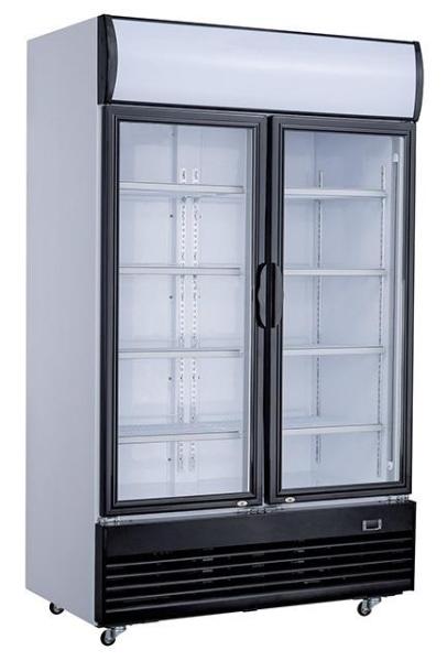 KÜHLSCHRANK 2 GLASTÜREN 800L