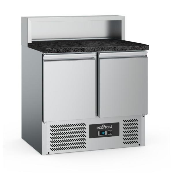 EcoFrost PIZZATISCH 5x1/6GN | (° C) +2 / +8 | 2 TÜREN  SCHWARZER GRANIT
