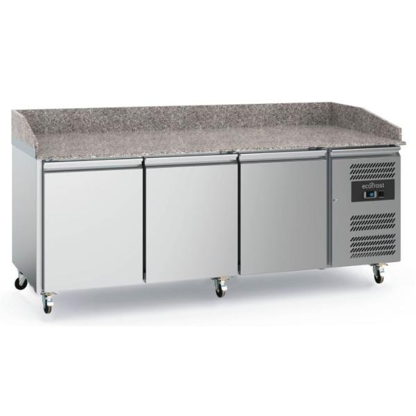 EcoFrost PIZZATISCH 600x400 | (° C) +2 / +8 | 3 TÜREN  MIT RÄDERSATZ