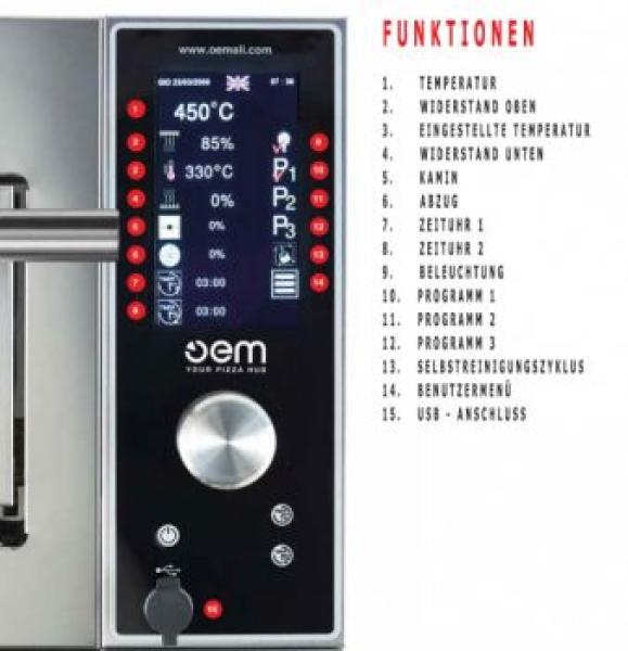 OEM SuperTop DIGITAL 635 Doppelkammer Pizzaofen für 2x je 6 x 35 cm Pizzen - Breite Version