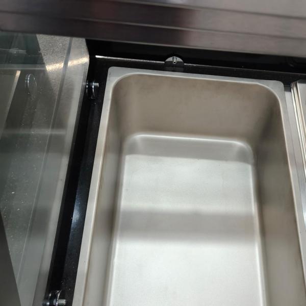 Skyrainbow SNACK-Line Bain-Marie Theke 3x GN1/1, Granit Star Galaxy schwarz, 123x82x85,5