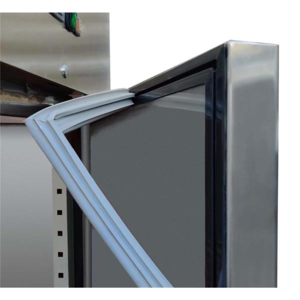 Skyrainbow Speiseeis-Lagertiefkühlschrank, Edelstahl, 54x 5l Eisbehälter, mit Turbofunktion
