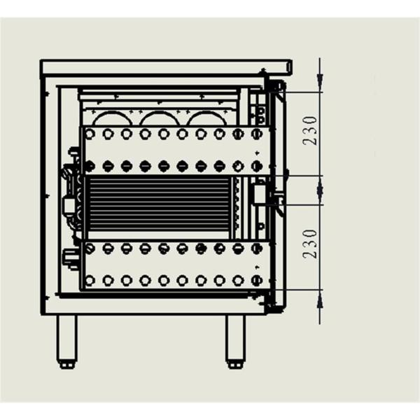 2er Schubladenblock 1/2+1/2 für Kühltisch 700 Serie - THP