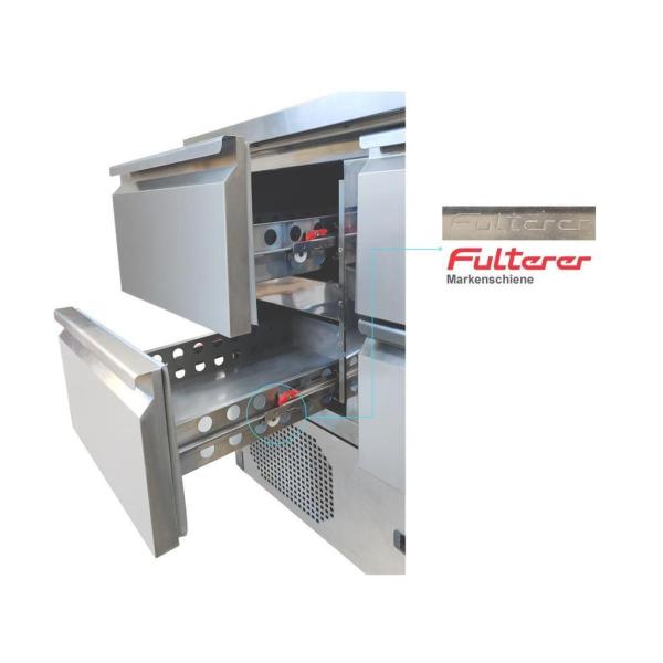 Kühltisch 1 Tür 2 Schubladen, Unterbaukühlung, 90x70