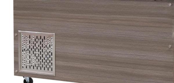Skyrainbow SNACK-Line, Kalte Theke, 4x GN1/1, Granit Star Galaxy schwarz, 153x82x85.5 Glasaufbau Klarglas ohne Zwischenablage, H=396mm