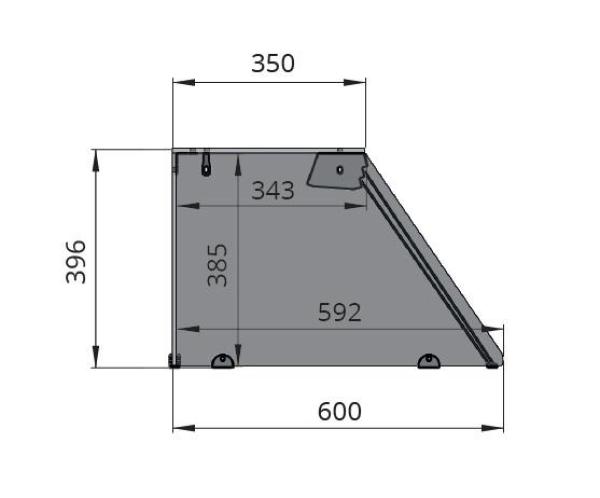 SNACK-Line, Kalte Theke, 5x GN1/1, Granit Star Galaxy schwarz, 188x82x85.5 Glasaufbau Klarglas ohne Zwischenablage, H=396mm