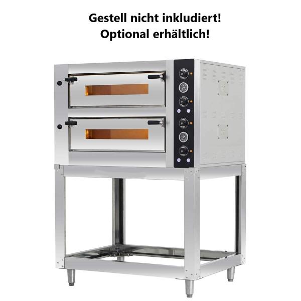 Profi Pizzaofen 4+4 für 8 Pizzen á 34 cm 400V