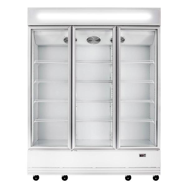 Supermarktline Getränkekühlschrank 1360 Liter mit Leuchtaufsatz "weiß"