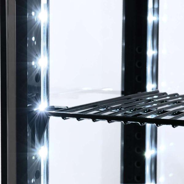 Kühlvitrine Kuchenvitrine 2-fach / 56 Liter "schwarz"