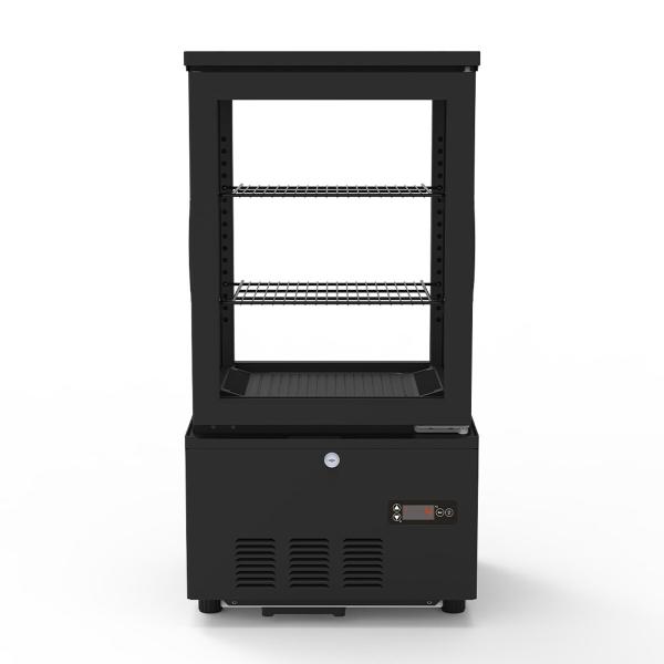 Kühlvitrine Kuchenvitrine 2-fach / 56 Liter "schwarz"